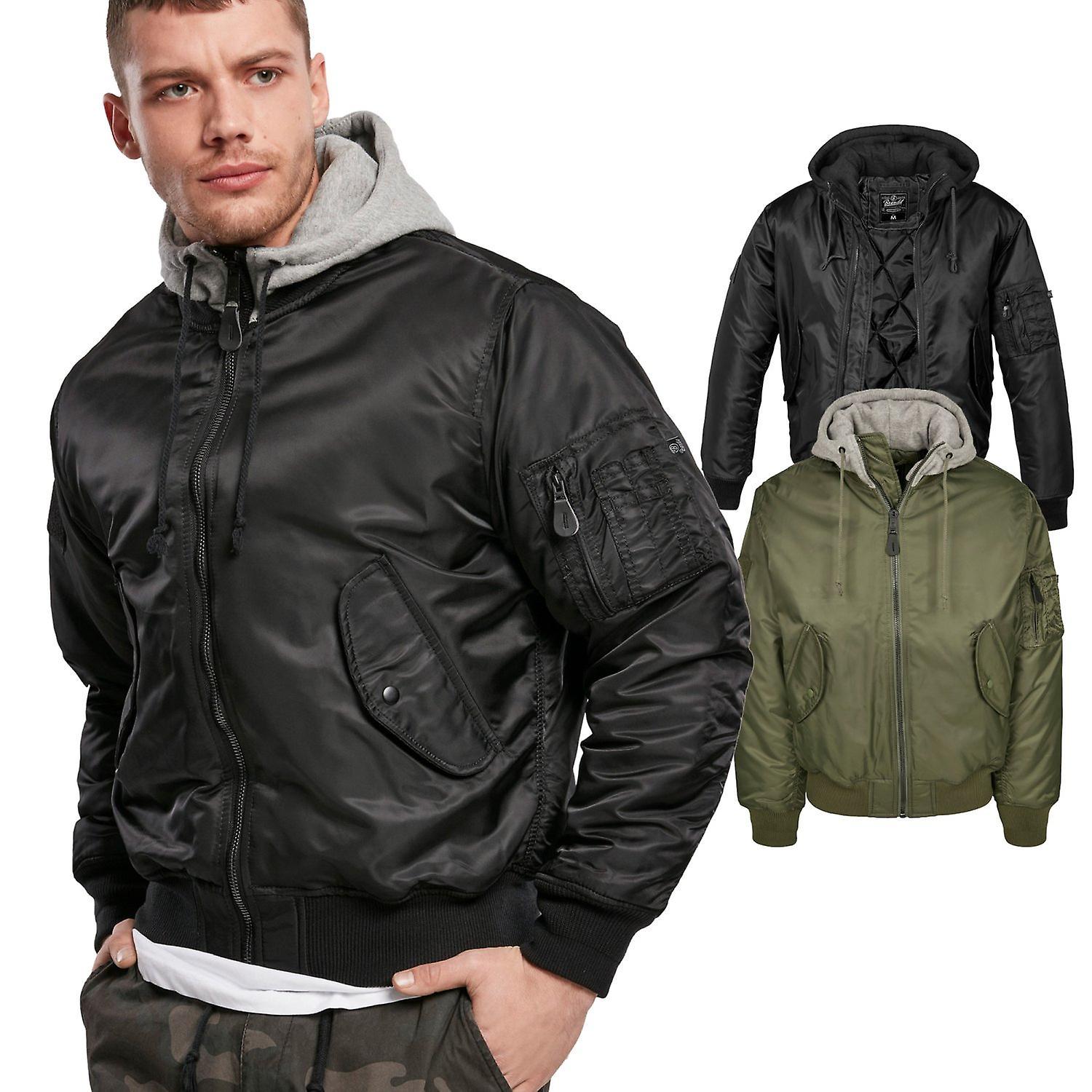 Brandit - MA1 BOMBER Hooded Jacket Black XXL