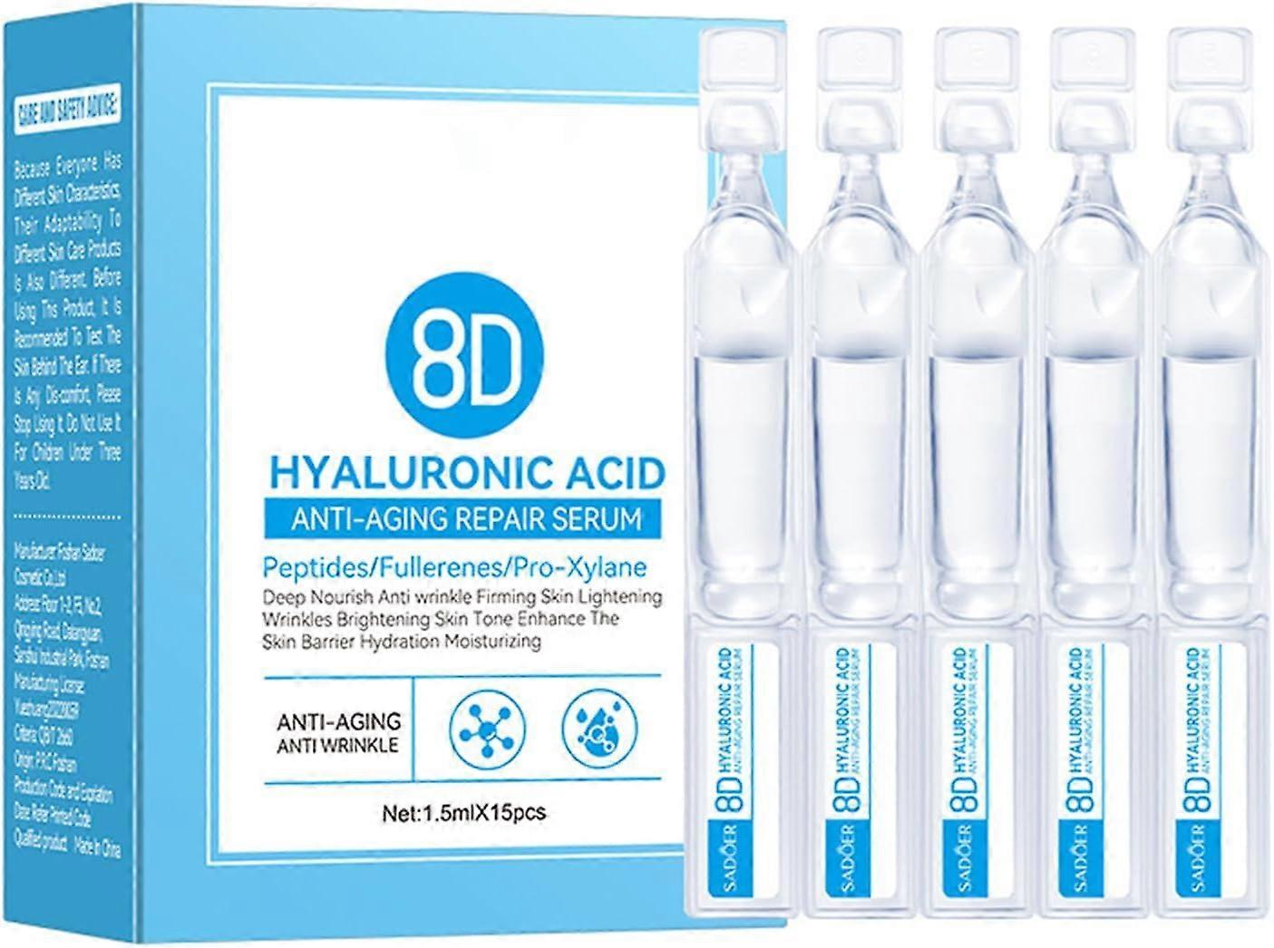 Unbrand Hyaluronic Acid Serum Microneedling Serum For Face, Hyaluronic Acid Anti-aging Repair Serum, Ceramide Ampoule Serum with Hyaluronic Acid 45pcs