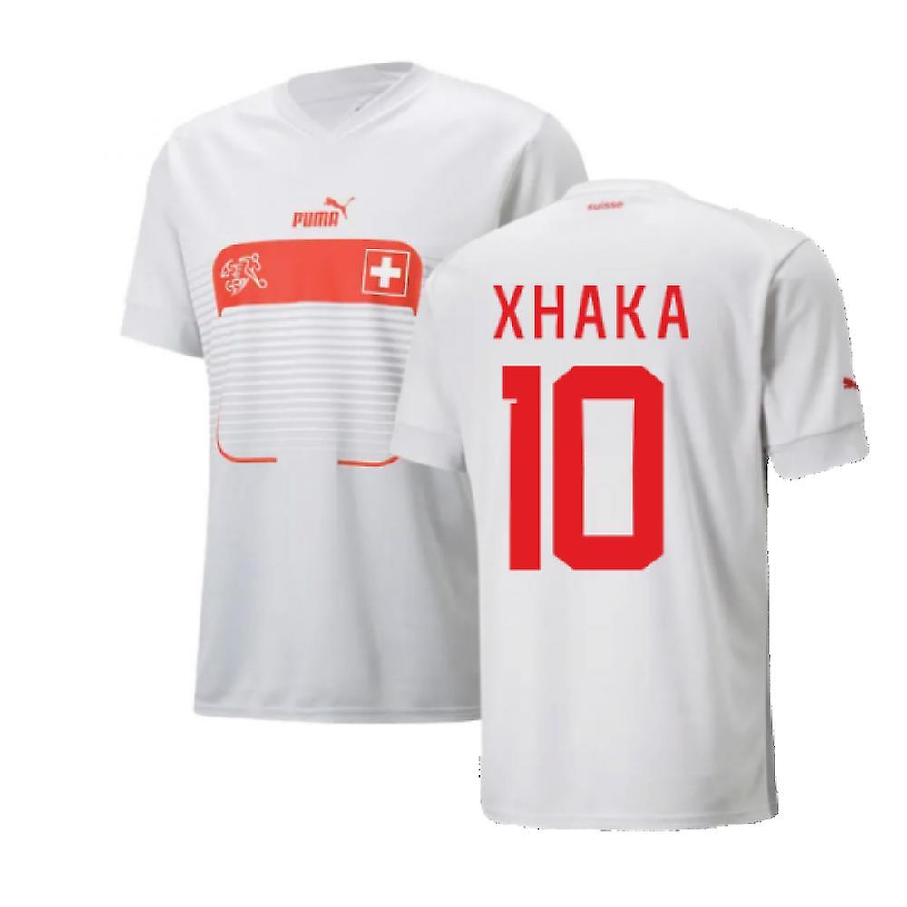 Puma 2022-2023 Switzerland Away Shirt (Xhaka 10) White Medium Adults