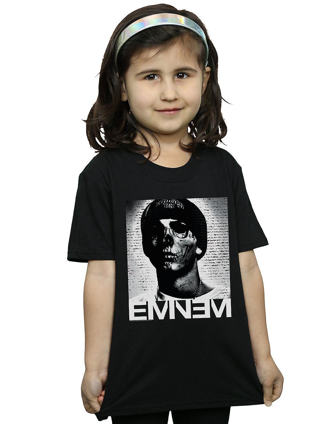 Absolute Cult Eminem Girls Skull Face T-Shirt Black 12-13 years