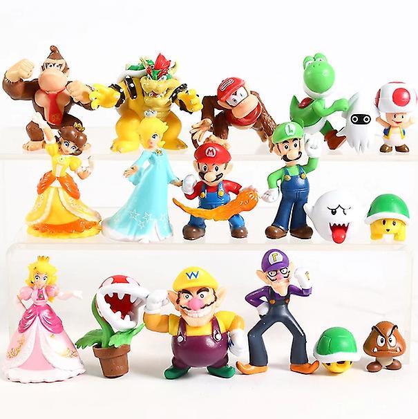 Darmowade 18 Super Mario Minis Toy  Action Toy Figurescake Decorative Decorations B