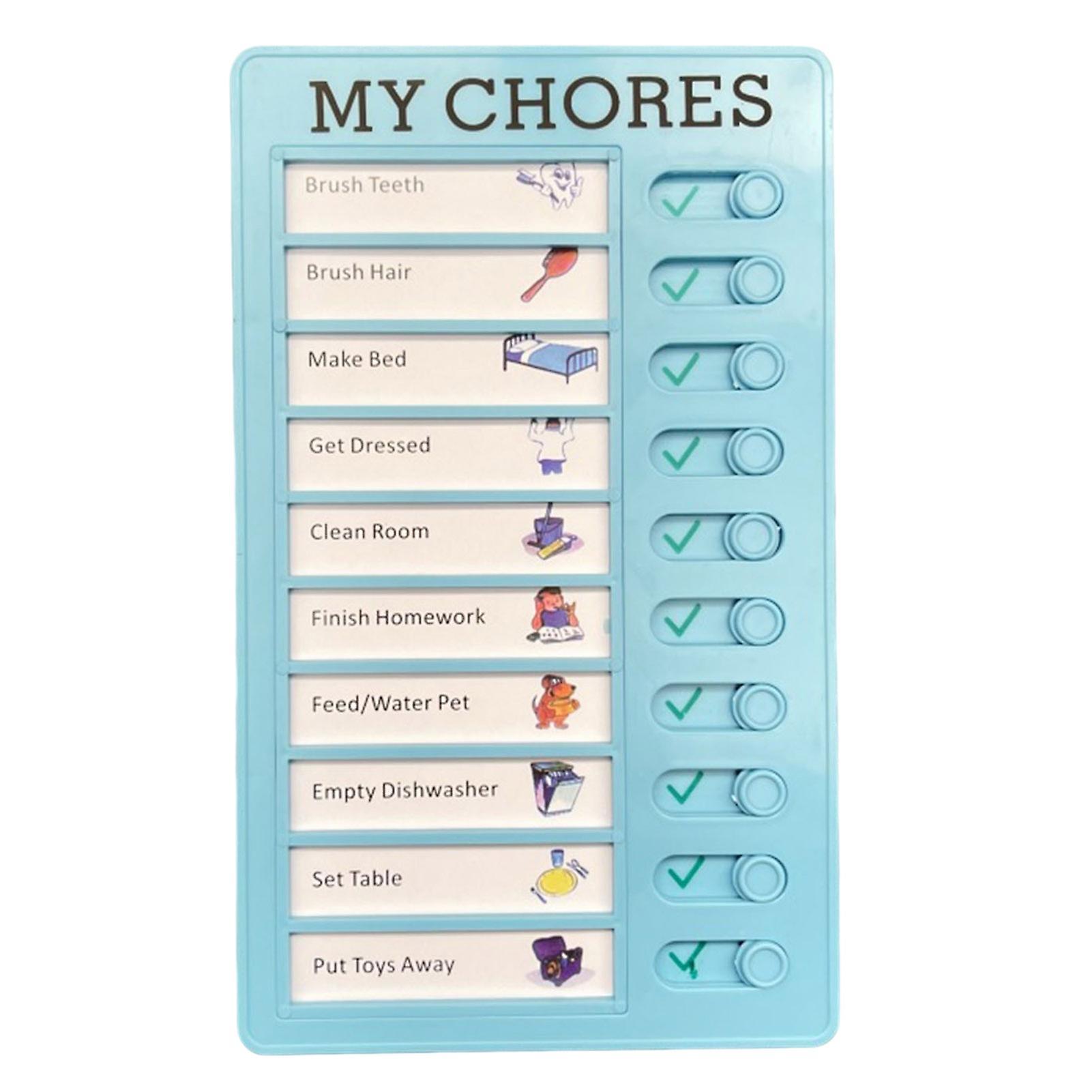 Unbrand Kids Chore Chart Plastic Checklist Board Detachable Message Board Daily To Do List Rv Checklist