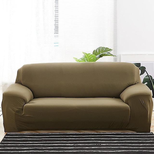 Slowmoose 1pc Elastic Sofa Cover Cotton - All Inclusive Stretch Slipcover Sofa Towel Army Green 2-seater 145-185cm