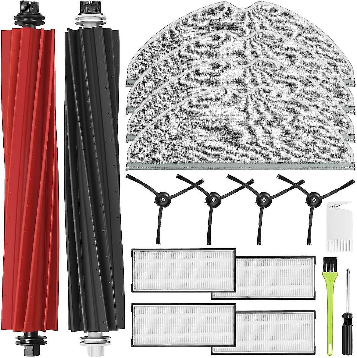 Camila Accessories For Roborock S8 Pro Ultra, Replacement Parts For Roborock S8/ S8 Plus, 2 Main Brushes, 4 Filters