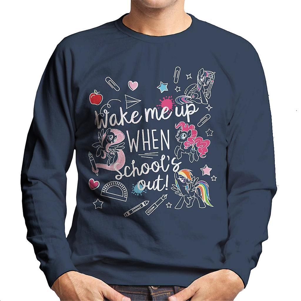 My Little Pony Wake Me Up When Schools Out Men's Sweatshirt Navy Blue XX-Large