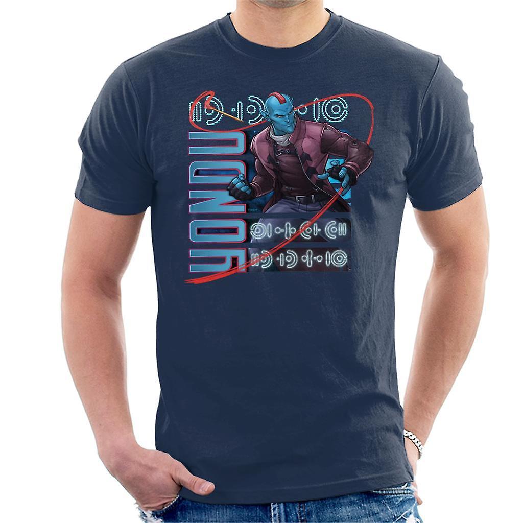 Marvel Guardians Of The Galaxy Cartoon Yondu Men's T-Shirt Navy Blue X-Large