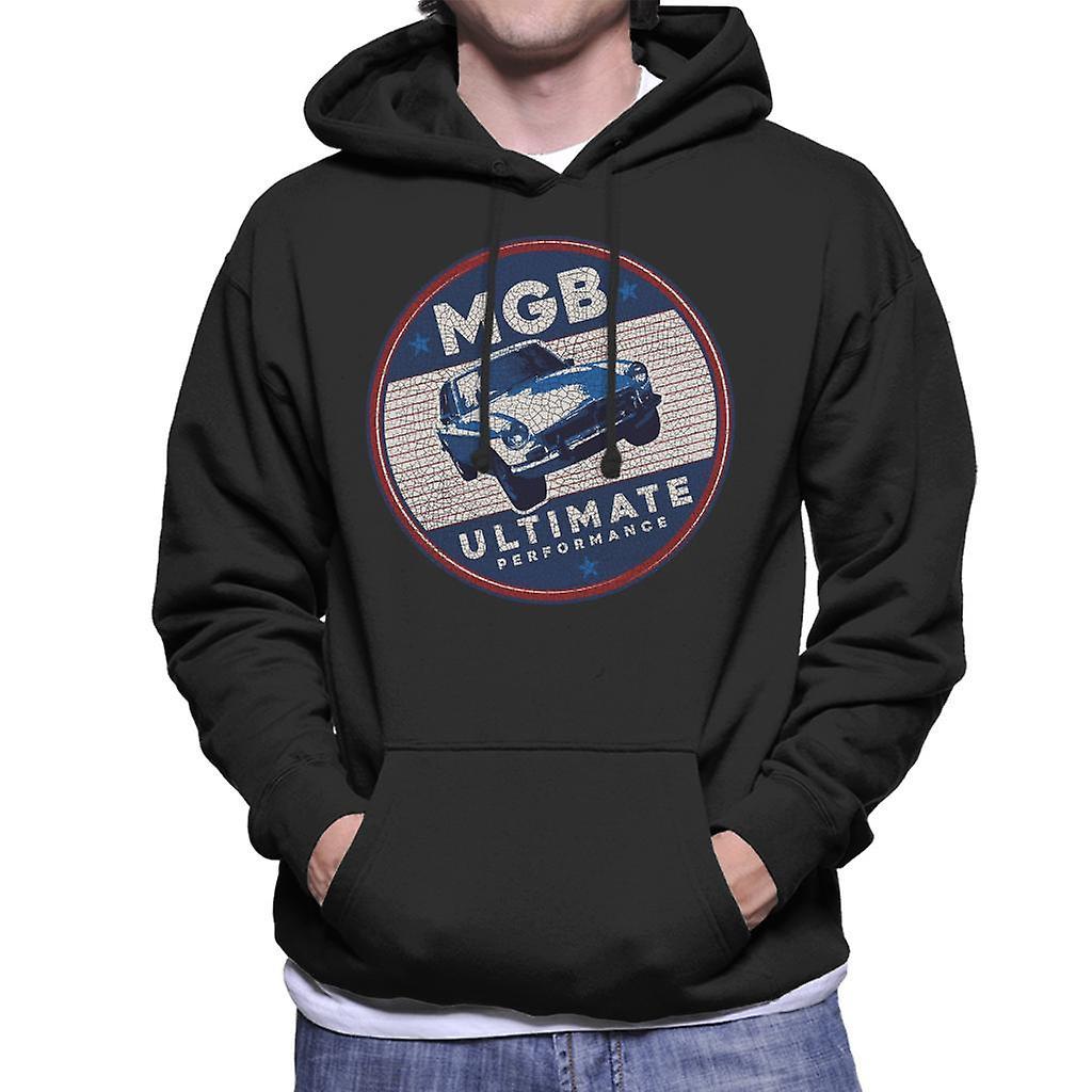 MG B Ultimate Performance British Motor Heritage Men's Hooded Sweatshirt Black Large