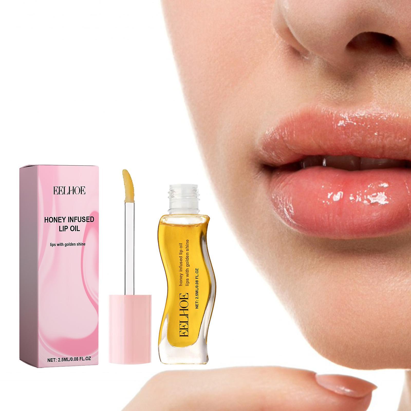 Lelinker Honey Infused Hydrating Lip Oil Lip Oil Golden Shimmer - Honey infused 3 Pcs