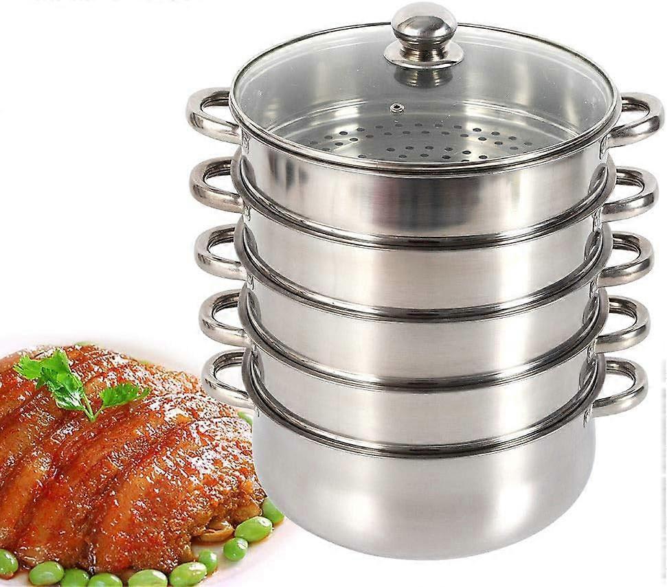 Szyy Steamer Pot, Stainless Steel 5 Tier Steamer Pot Steaming Cookware, Pot Handle Pressure Cooker Set