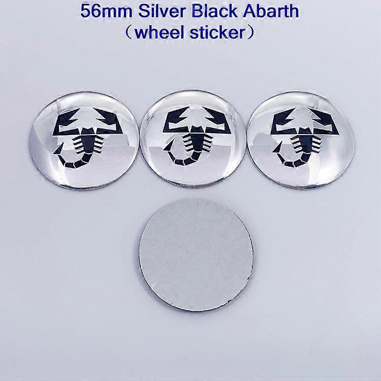 Motor Vehicle Wheel Parts 4pcs New 56mm or 60mm Abarth Scorpion Logo Car Wheel Center Hub Cap Rim Badge Refit Decoration Cover Sticker Auto Accesso...