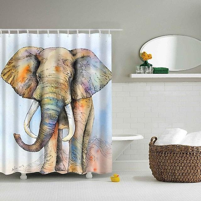 Slowmoose Waterproof, Polyester Fabric-3d Printed Shower Curtains 150x180cm / P