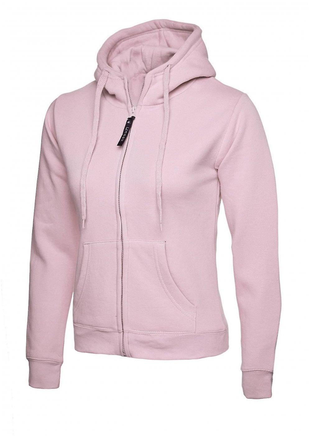 Women's Uneek Ladies Classic Full Zip Hooded Sweatshirt UC505 Pink