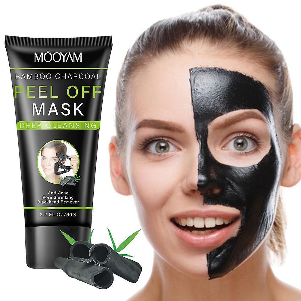 Fongwan Blackhead Remover Mask, Black Charcoal Peel Off Mask, Facial Mask Purifying Charcoal Mask for Pore Control, Pore Deep Cleansing 1pcs