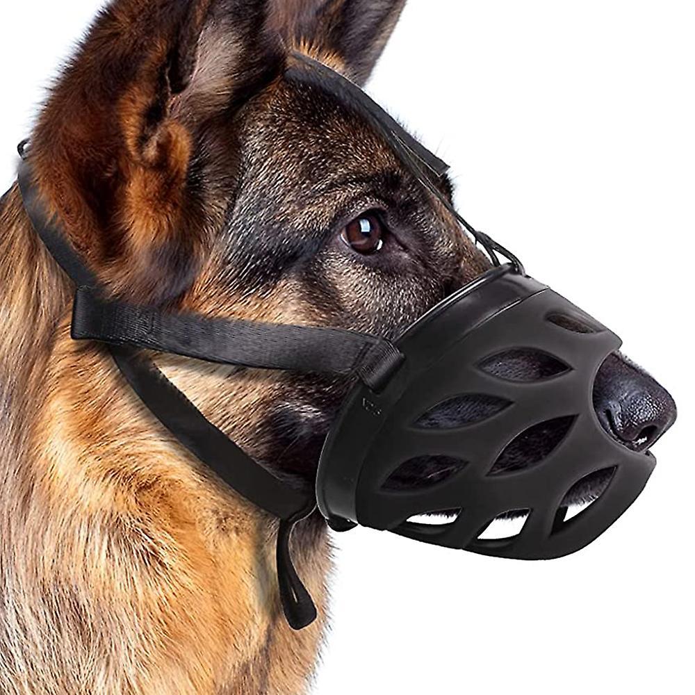 Piao Dog Muzzle Cover, Breathable Basket Muzzles For Small, Medium, Large Dogs, Anti-biting, Barking And Chewing Dog Mouth Cover M 31.5cm Black