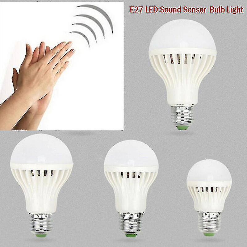 Elsavct 220/110v 3w 5w 7w 12w Sound/voice Sensor Led Bulb Pir Motion Induction Light 9w