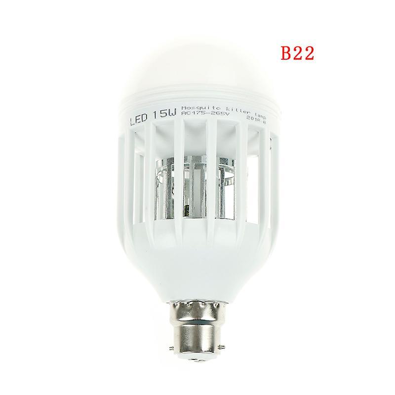 Unbrand Led Bulb E27/b22 15w Anti-mosquito Insect Zapper Flying Moths Killer Light Lamp