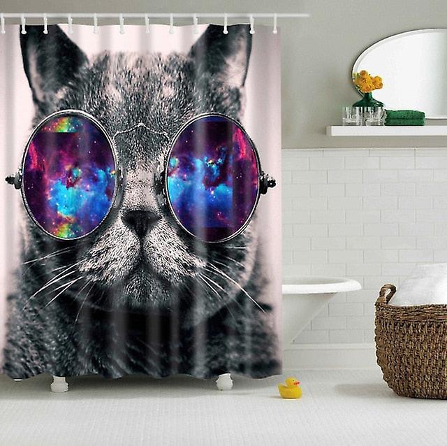 Slowmoose Waterproof, Polyester Fabric-3d Printed Shower Curtains 150x180cm / L