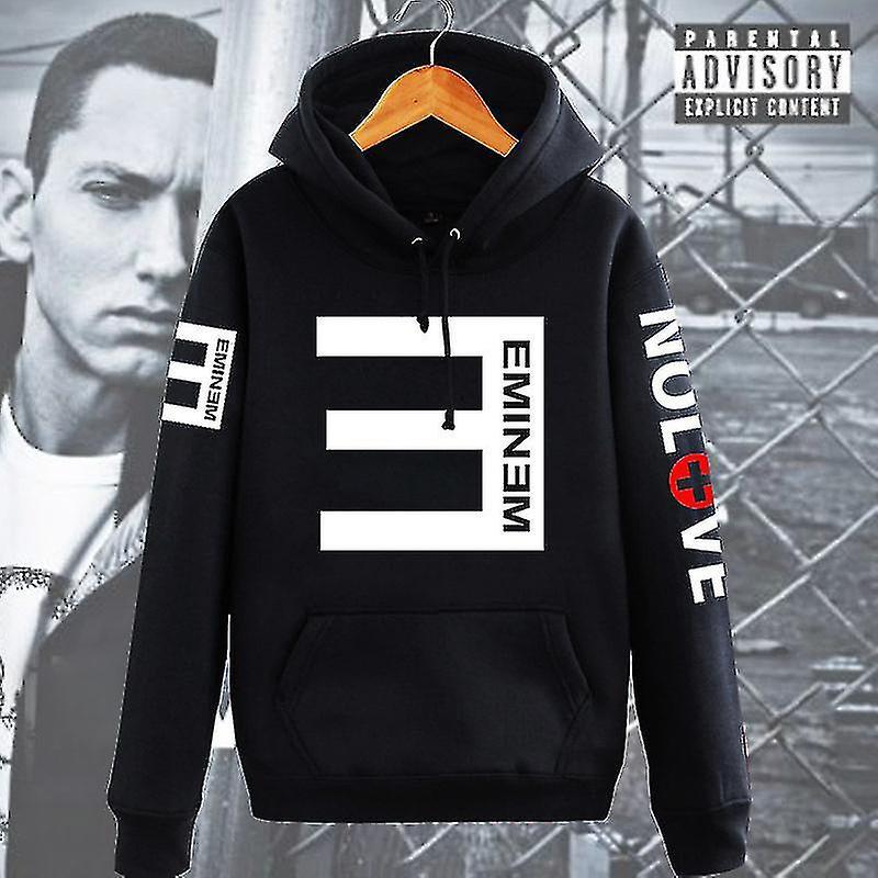 Sszfv Eminem Sweatshirt Eminem Anti-e Hip-hop Thickened Pullover Sweatshirt For Men And Women Hoodie black M