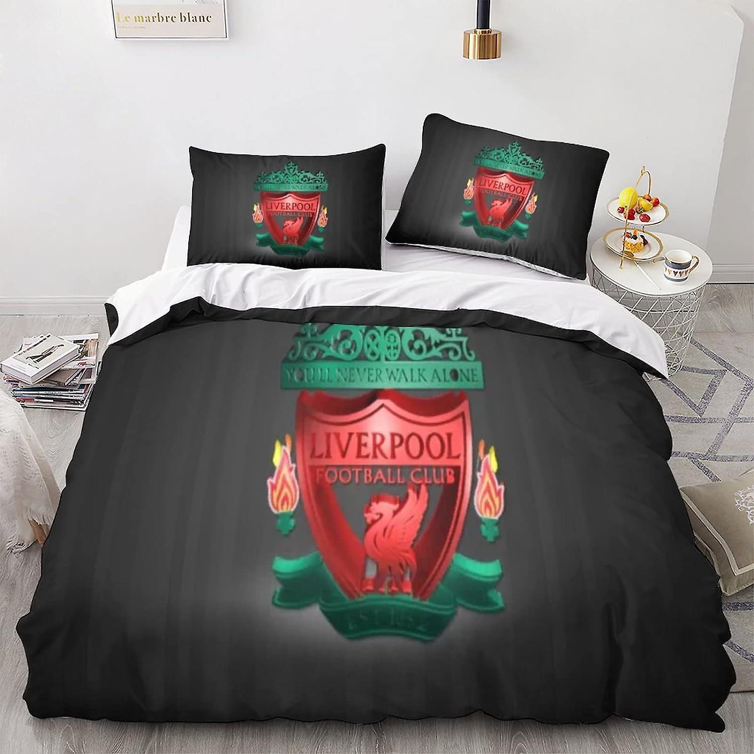 Kerota Liverpool Duvet Cover Kids Bedding Set Duvet Covers Bedroom Decor Quilt Cover with Pillowcase Double 135*200 CM Single135x200cm