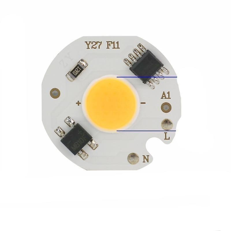 Slowmoose Led Cob Chip 10w/20w/30w/50w/220v, Smart Ic No Need Driver 3w/5w/7w/9w Led Bulb Warm White