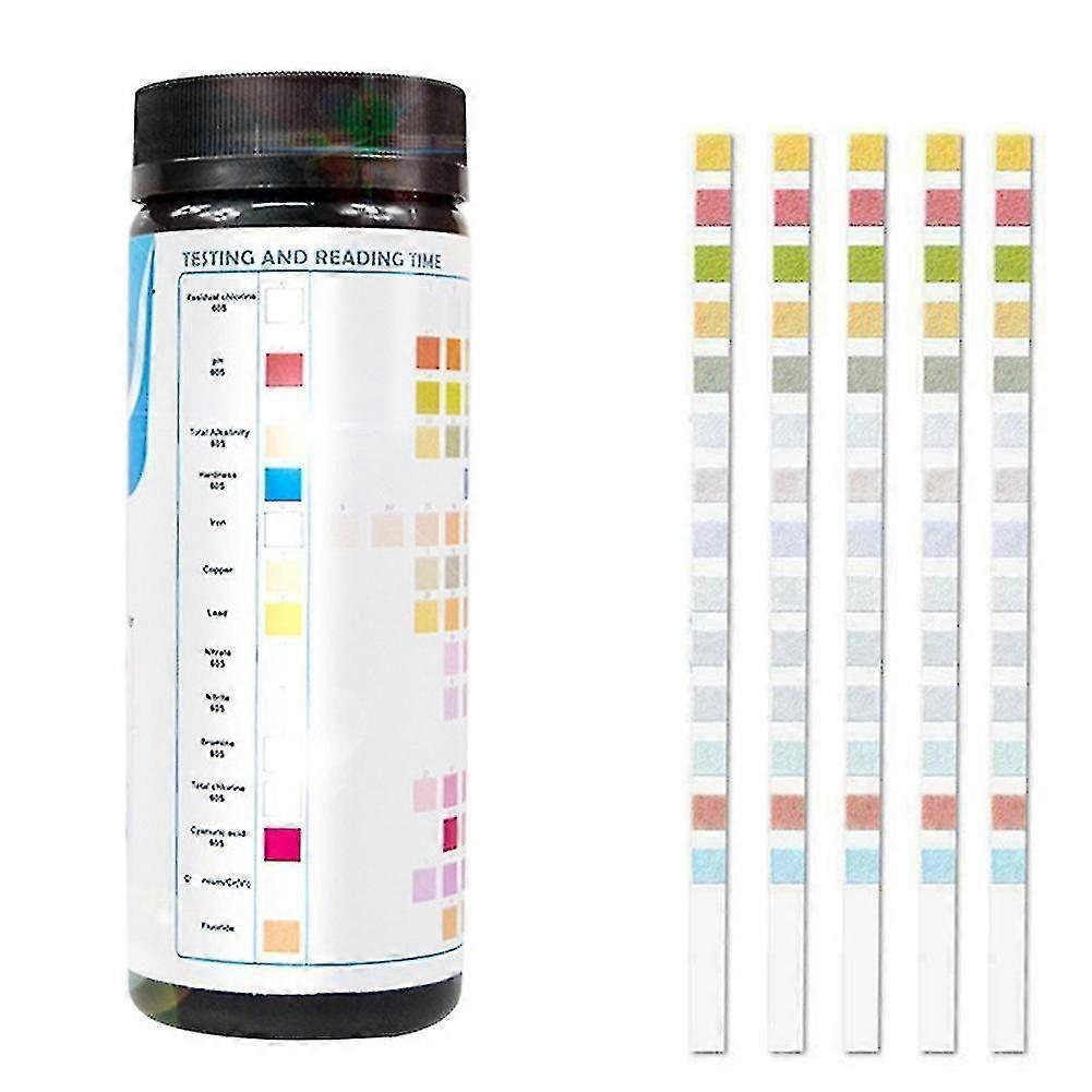 Zhiyi 14 in 1 Drinking Water Test Kit 50 Strips Home Tap and Well Water Quality Test Kit for Lead, Mercury, Hardness, Fluoride, pH, Iron, Copper Ni...