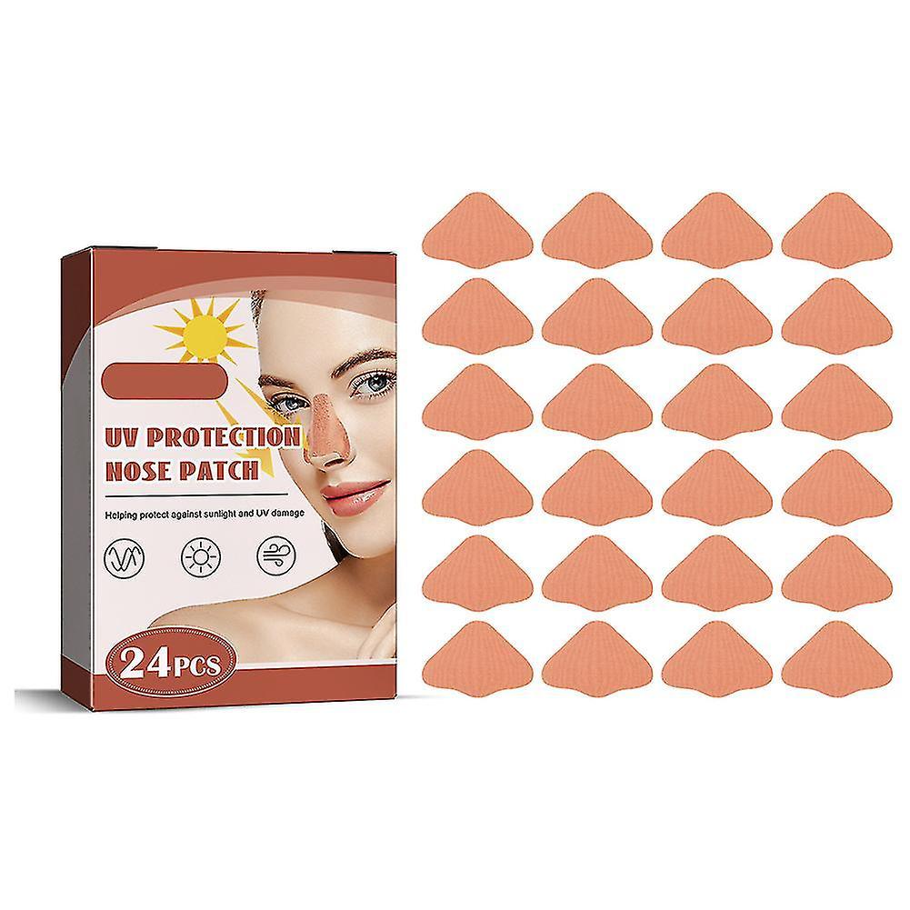 unbrand 24pcs Sun Protection Nose Patch Uv Protection Nose Cover Sports Outdoor Skin-friendly Sun Nose Sticker 48pcs