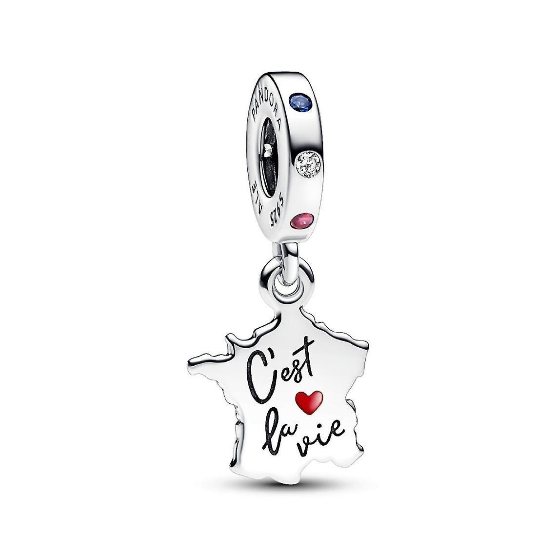 Pandora Charm Pendant Map of France C?est la Vie Multicolor