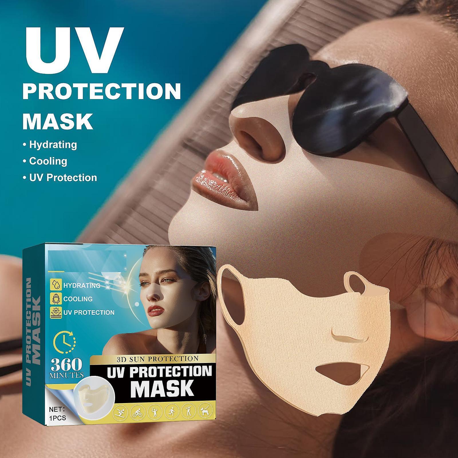 unbrand Golf Sunscreen Patch, Outdoor Uv Protection Mask, Hydrating Gel Skin Care Mask, Lifting Collagen Mask 10pcs