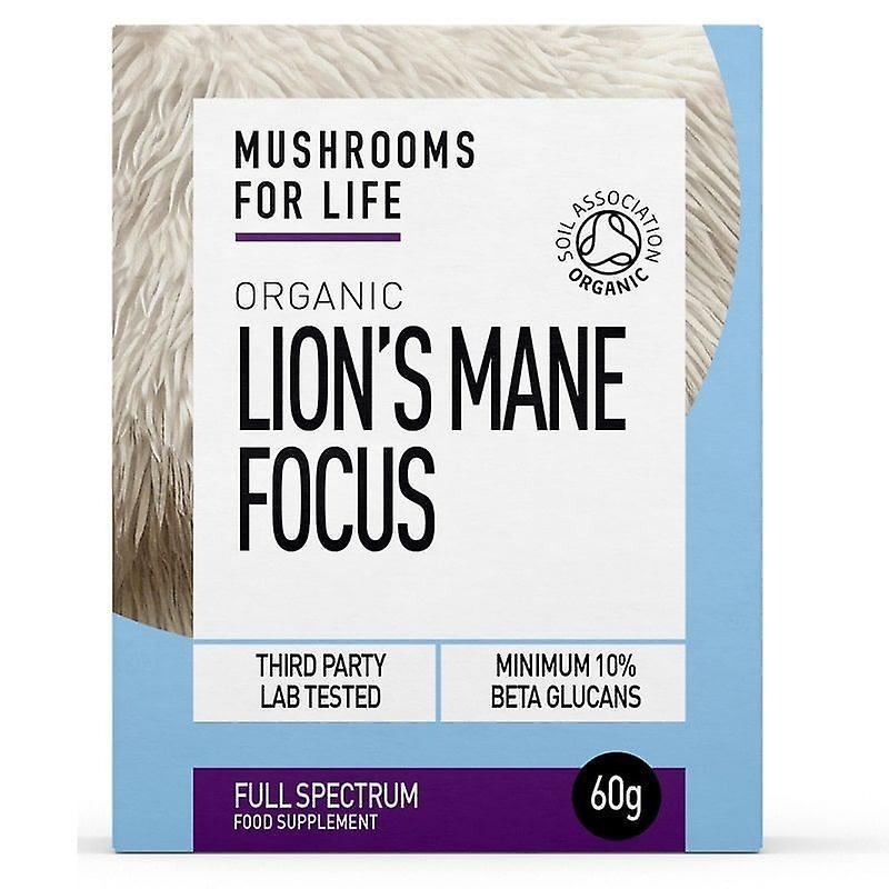 Mushrooms4Life Mushrooms for Life Organic Lion's Mane Focus Powder 60g (MFL219)