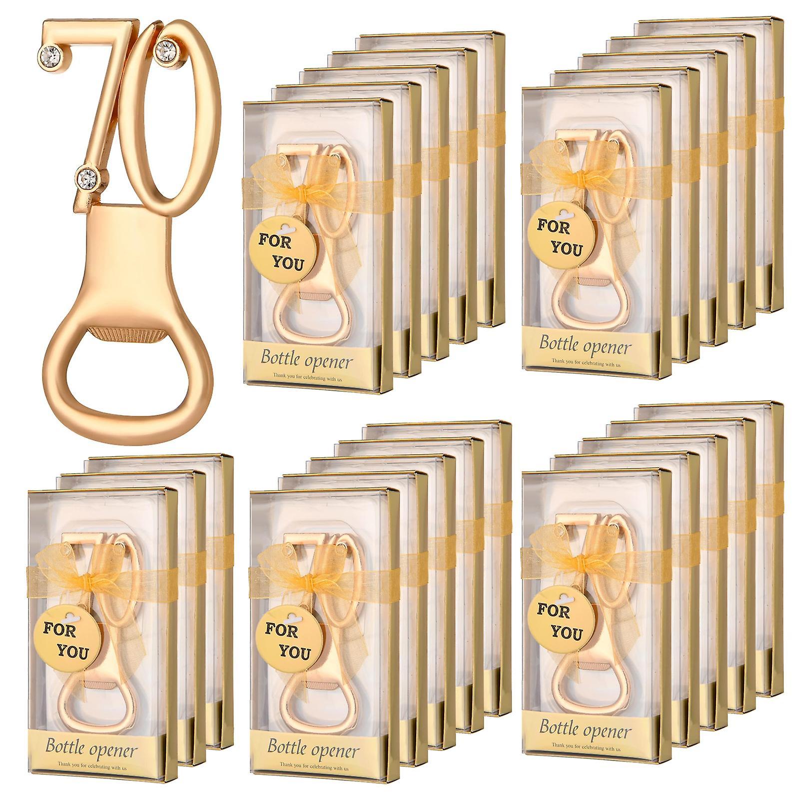 Favrison 70th Birthday Bottle Opener For 70th Birthday Party Favors 70 Wedding Anniversaries Souvenirs Favors Gifts Decorations 24Pcs