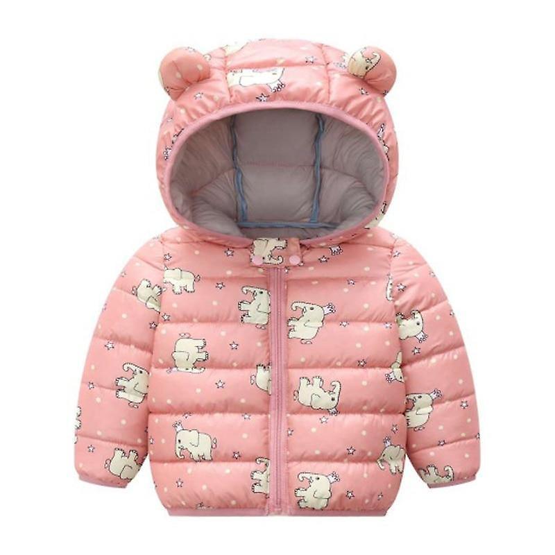 Slowmoose Autumn Winter Newborn Baby Clothes For Baby Jacket Dinosaur Print Outerwear 9M / Pink-193