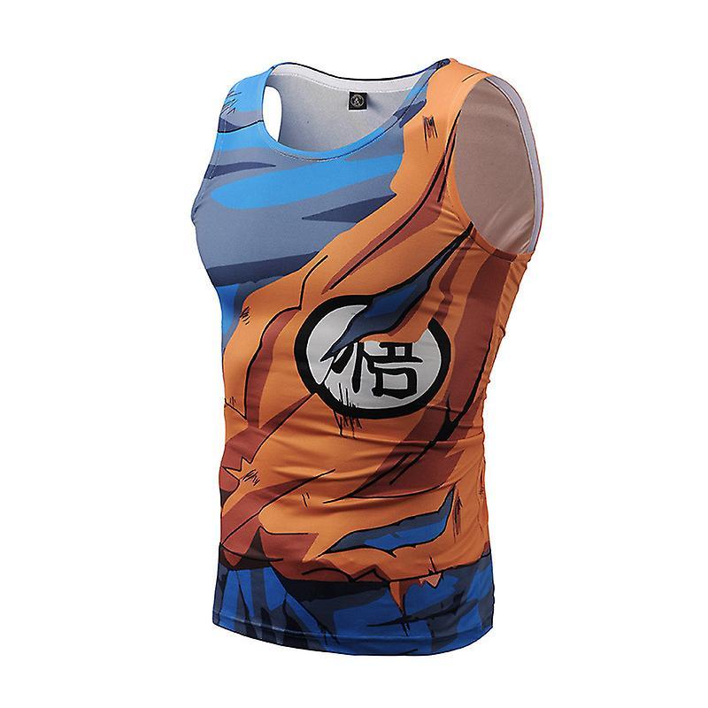 Fsu 3d Dragon Ball T Shirt Slim Fit Homme Compression Costume Vegeta Tshirt Son Goku Men Fitness Leggings Shorts Sportwear T-shirts XXL vest 20