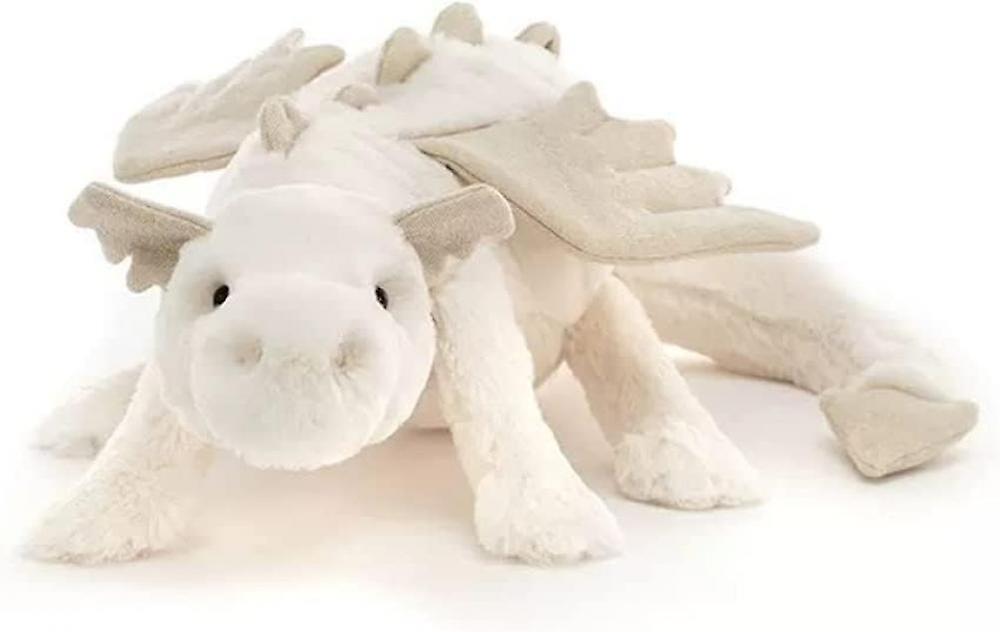 Ssrg Snow Dragon Stuffed Animal with Wings, 16.5in Cute Soft Dragon Pterosaur Plush Toys Dinosaur Plushies Pillow Doll Christmas Birthday Gifts(Whtie)