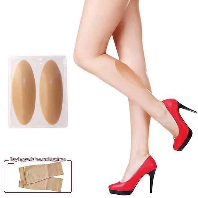 Arysiedder Pair Of Silicone Leg Onlays Silicone Calf Pads For Crooked Thin Legs Body Beauty Factory Direct Supply Leg Silicone + Leggings 1pair400g...