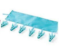 Slowmoose Portable Folding Clothes Hangers - Sticky Drying Rack With Clips For Bath, Blue