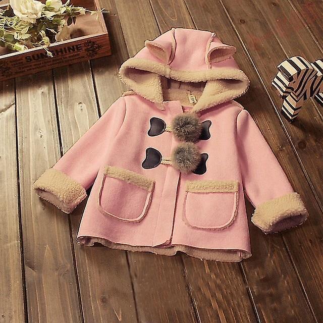 Slowmoose Kids Winter Warm-hooded Jackets Peach 18M