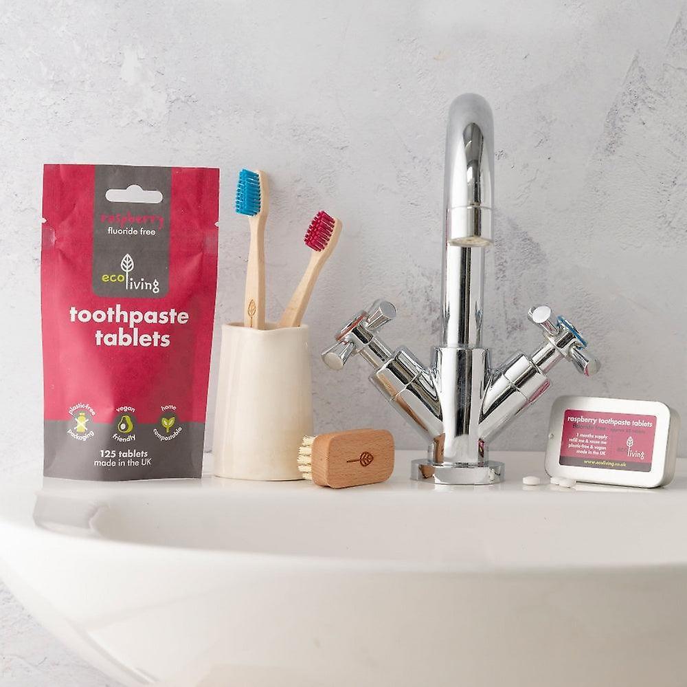 ecoLiving Raspberry toothpaste tablets refill pack - 2 month