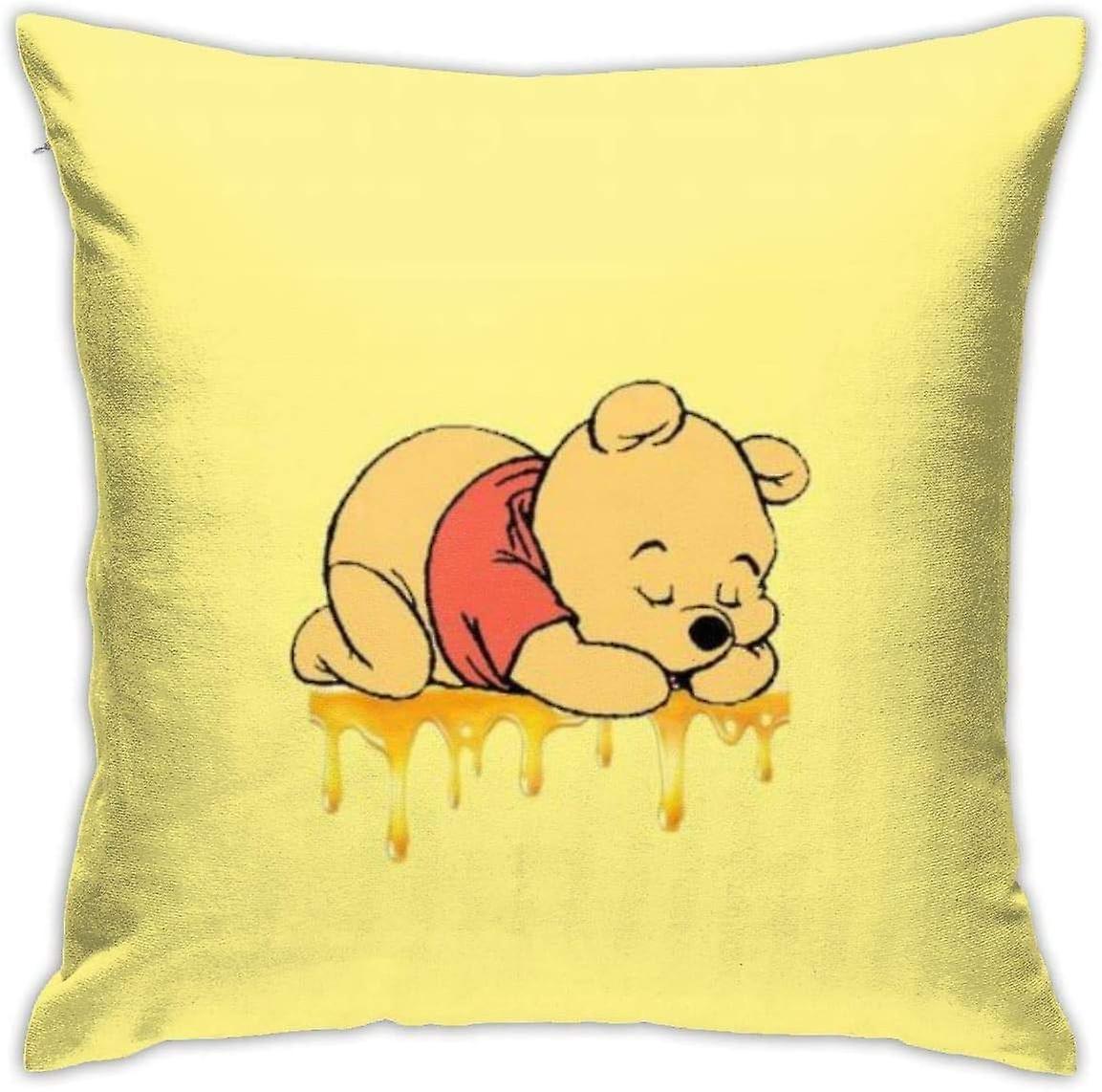 Kerota Throw Pillow Covers Winnie The Pooh Pillowcase Cushion Case for Sofa Bed Chair Home Decor.(18x18 Inch) AA-2897 45x45cm