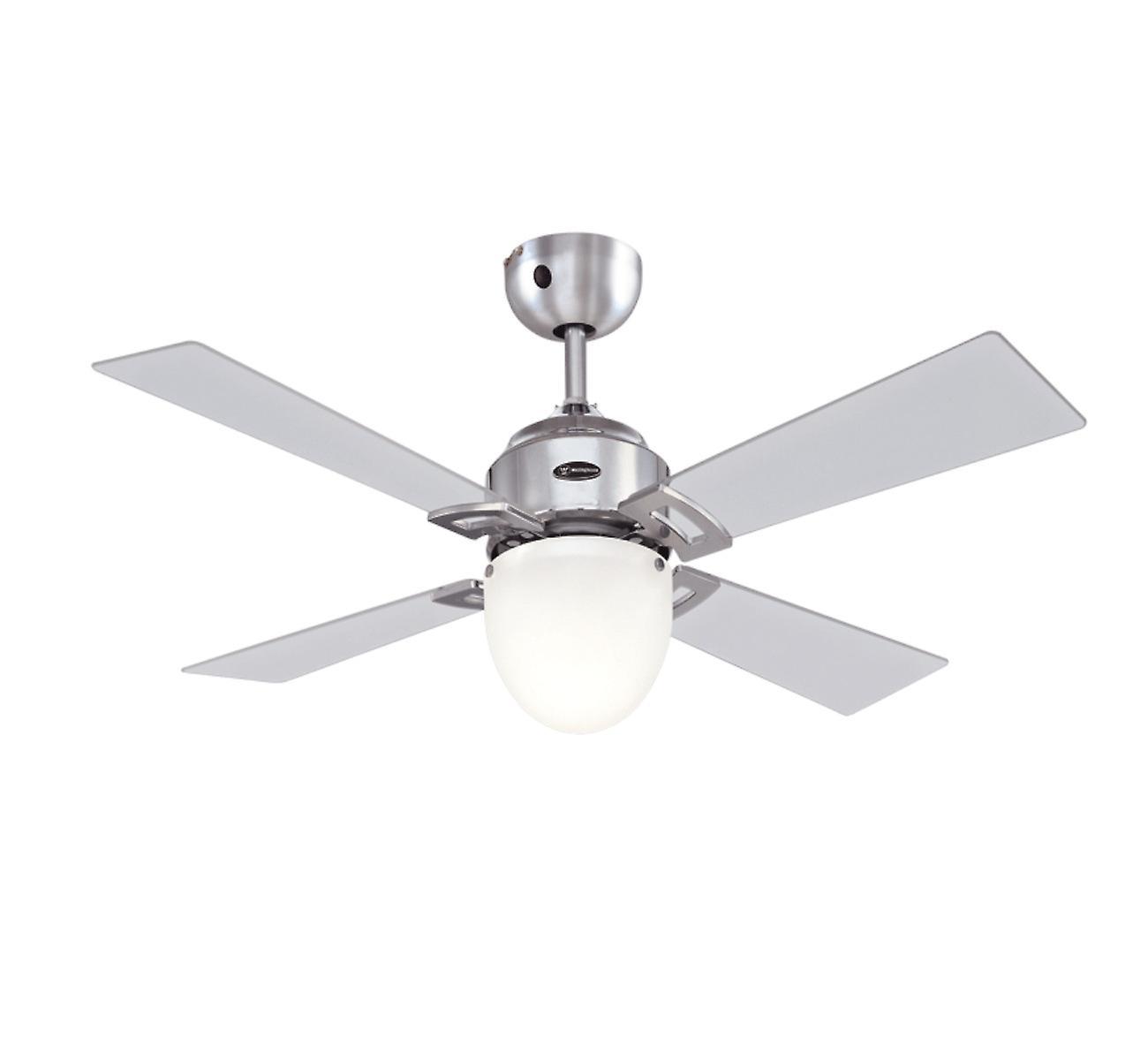 Westinghouse Ceiling fan Saxton with light and remote control Chrome / Nickel brushed 105