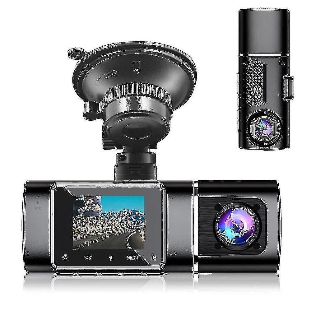 Elsavct Dual Dash Cam Front And Inside Dash Camera For Cars Ir Night Vision Car Camera