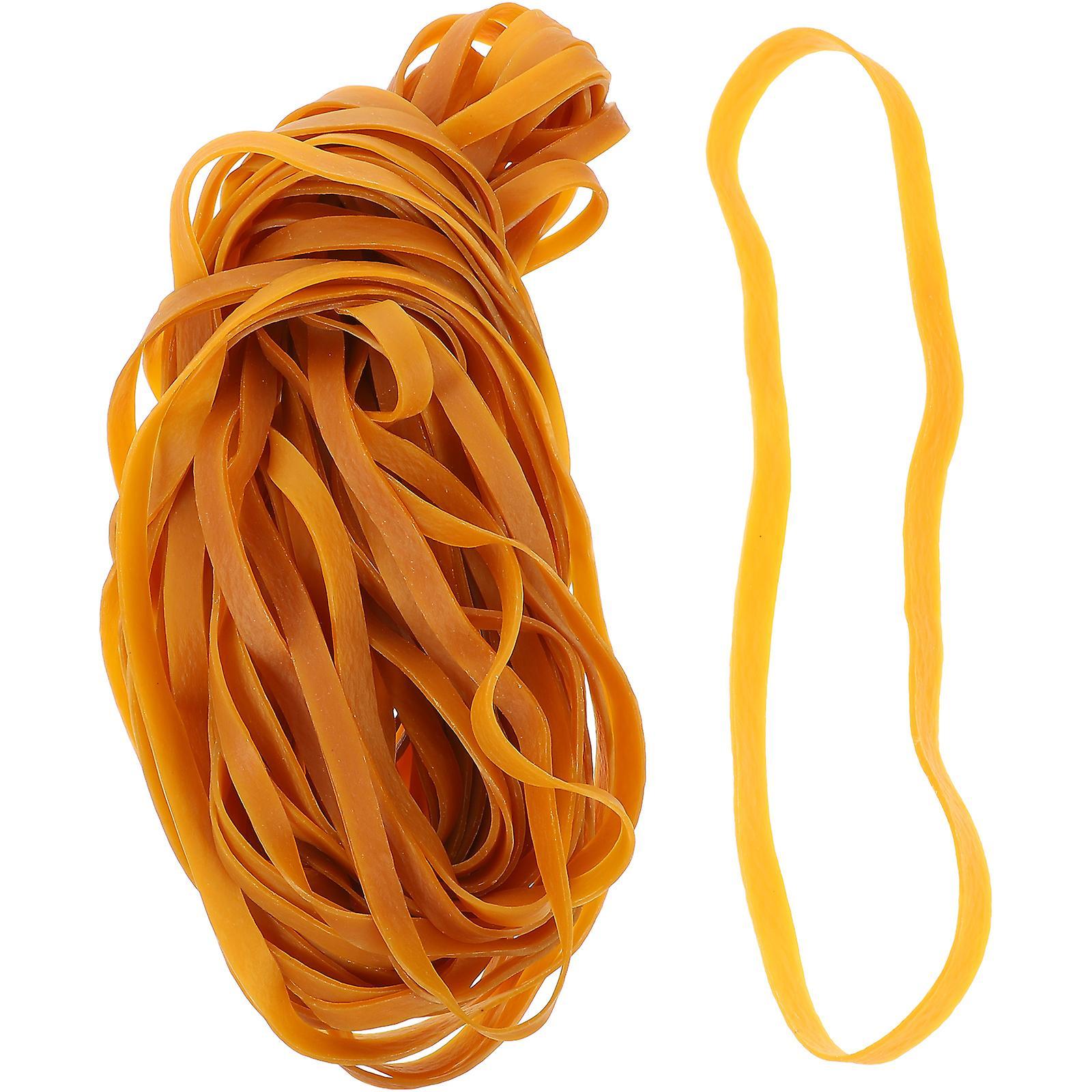 Tinksky 45Pcs Rubber Bands Large Thick Elastic Rubber Bands Heavy Duty Trash Can Band Rope Yellow 29.5X1CM