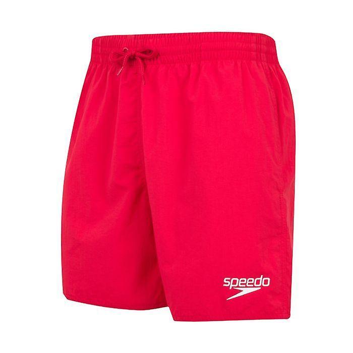 Speedo Essentials 16" Watershort Mens Swimming Shorts Pool Or Beach Swimwear Red M