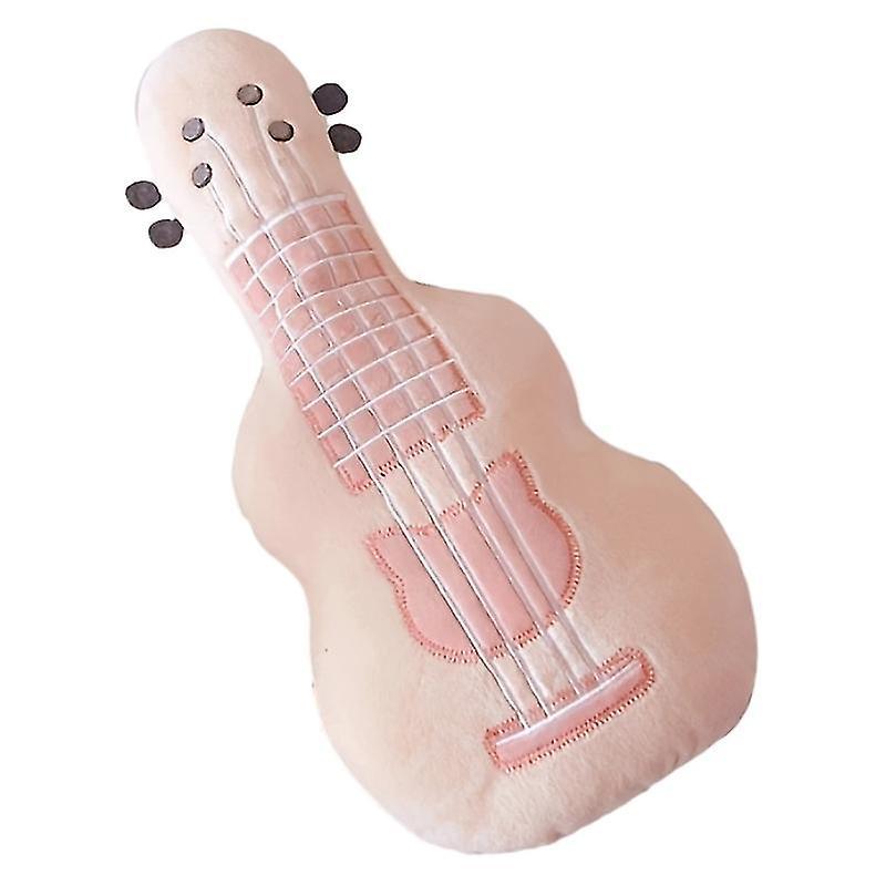 Wfuo Flower Cat Ukulele Guitar Shaped Ragdoll Doll Pillow Childrens Toy Cute Girl Gift White