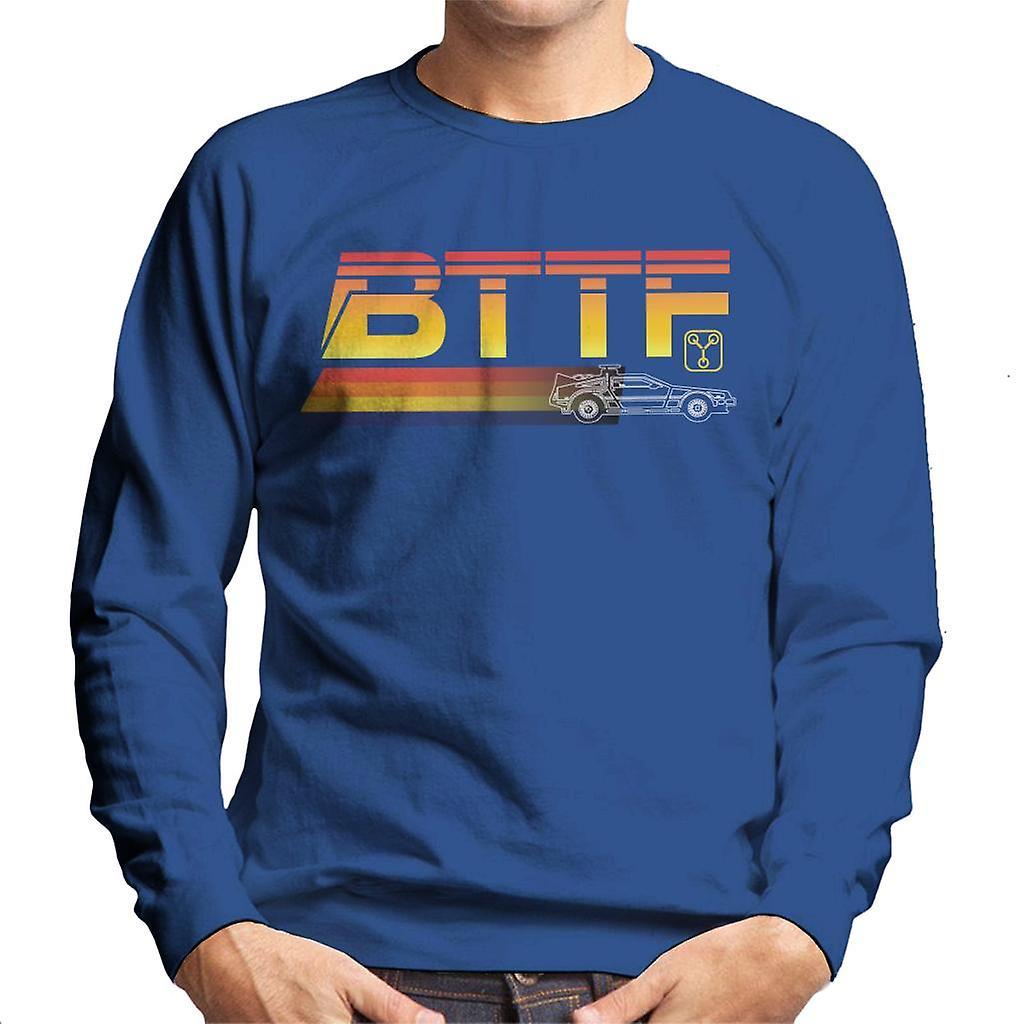 Back to the Future Delorean Zooming Men's Sweatshirt Royal Blue XX-Large