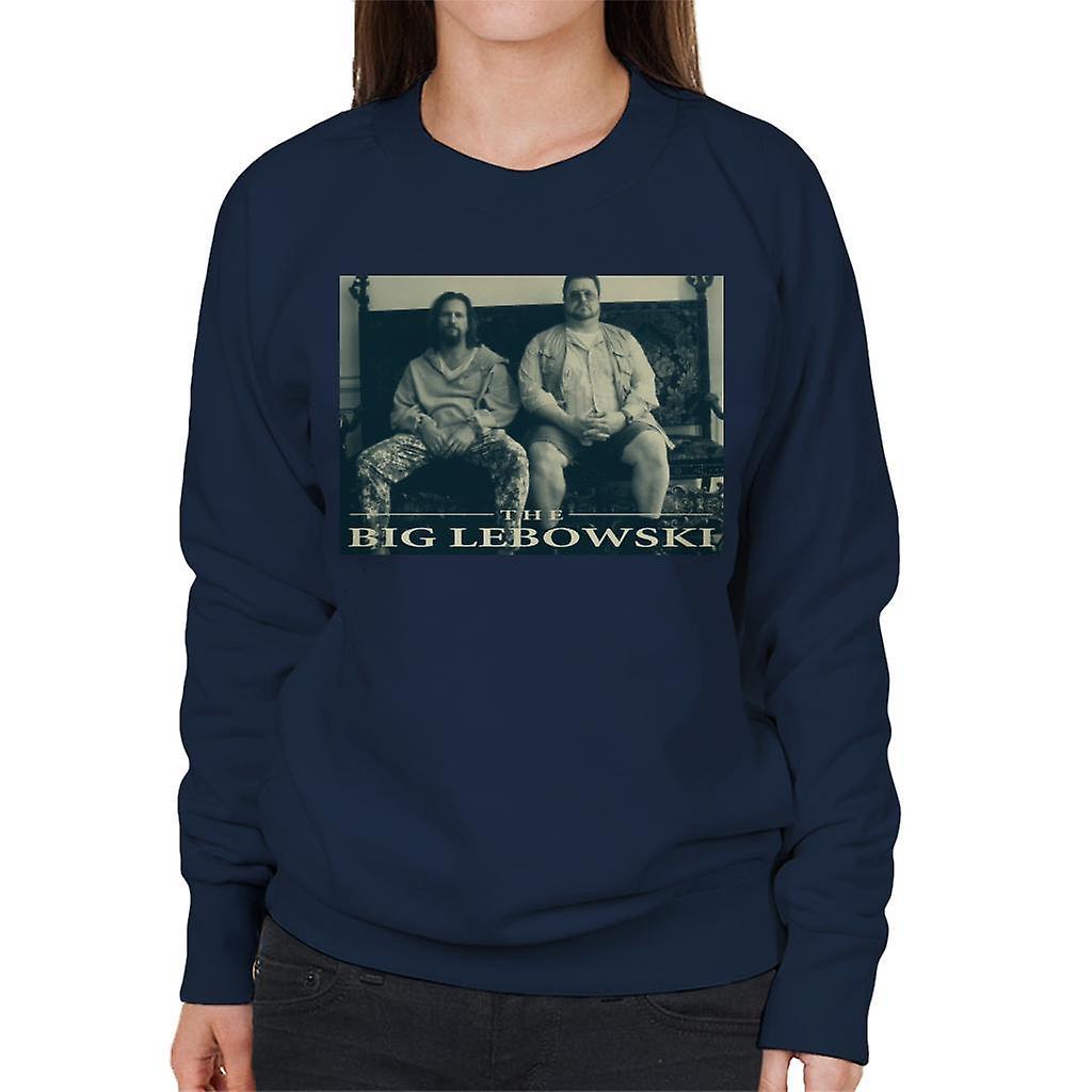 The Big Lebowski The Dude And Walter Sofa Women's Sweatshirt Navy Blue Medium