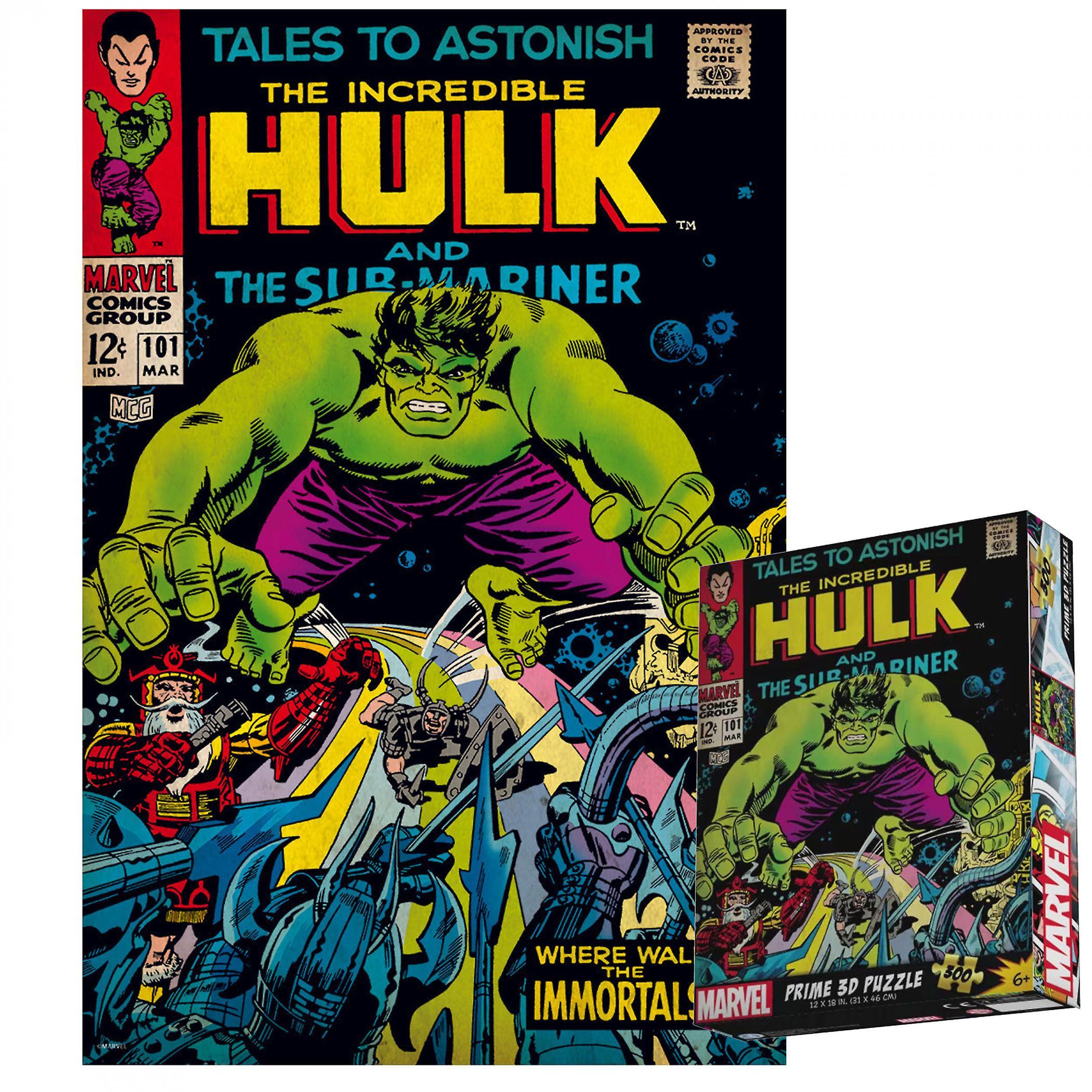 Marvel The Incredible Hulk #101 3D Lenticular 300pc Jigsaw Puzzle Multi-Color