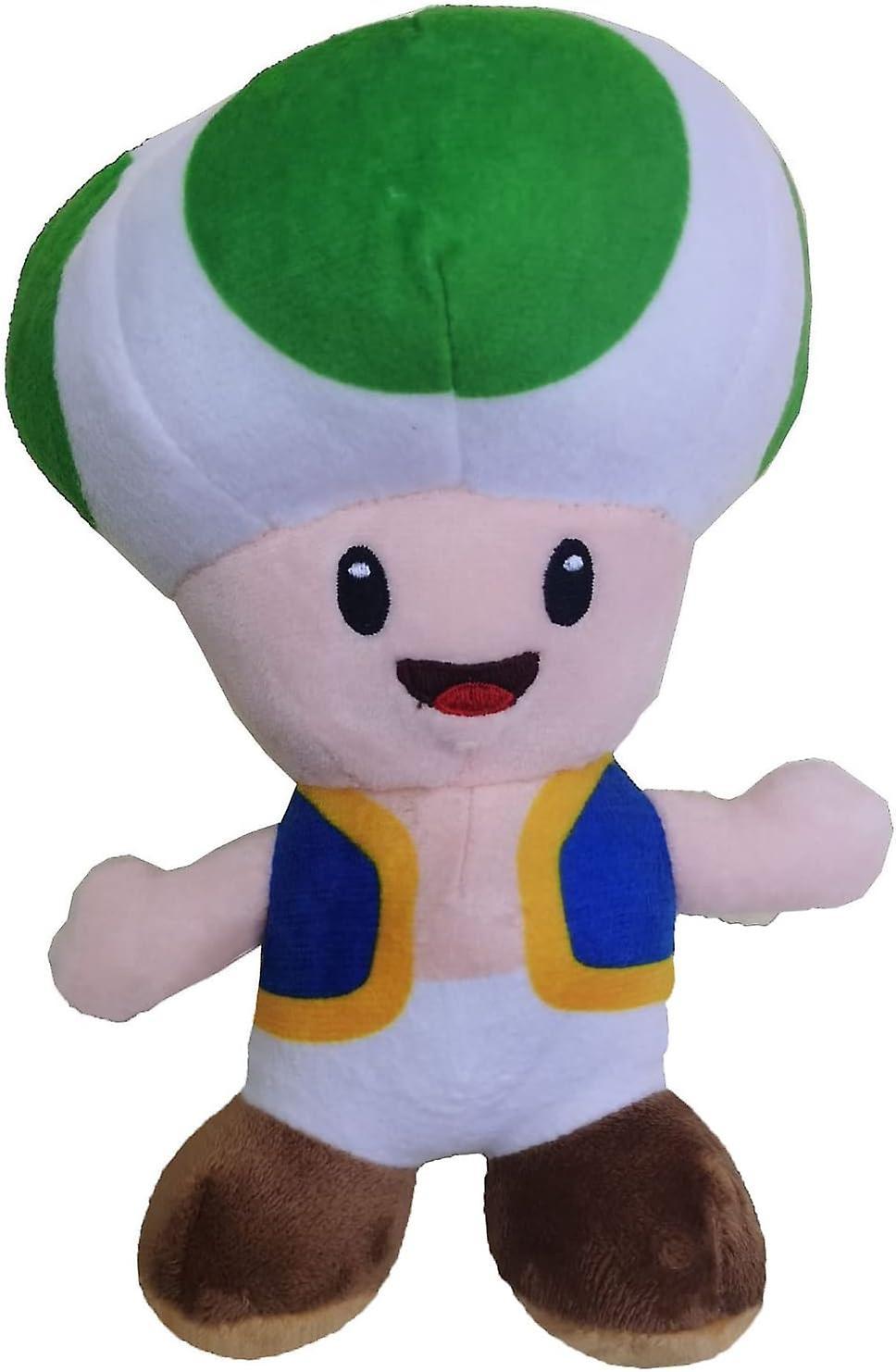 Liangnv Mushroom Green Toad Plush Standing Position, Cuddly Cartoon Game Stuffed Toy Doll 8"