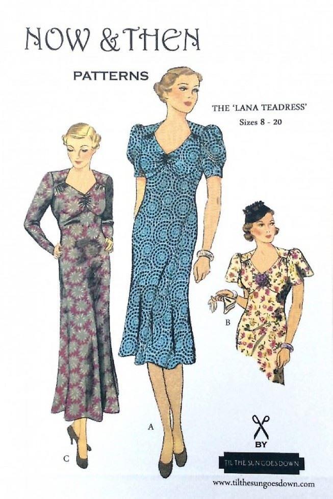 Now & Then Patterns Paper Sewing Pattern The Lana Teadress