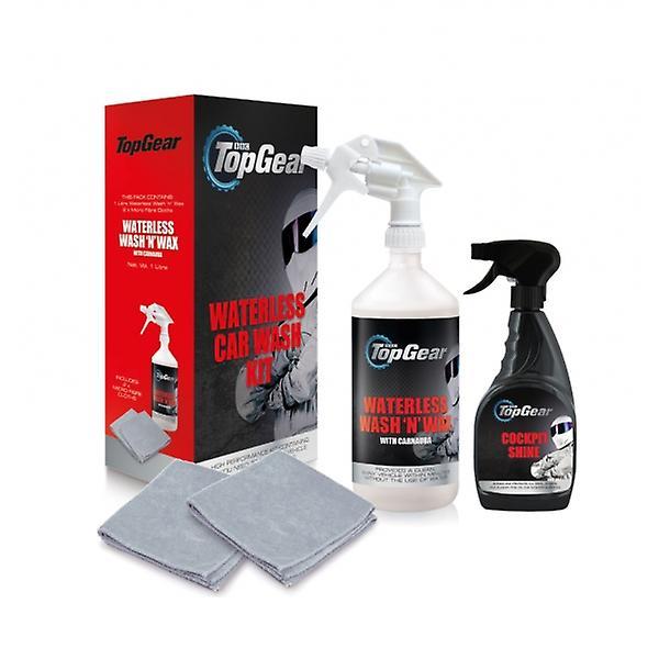 Top Gear Gift Box | 1L Waterless Wash Wax | 500ml Cockpit Shine |  2 x MF