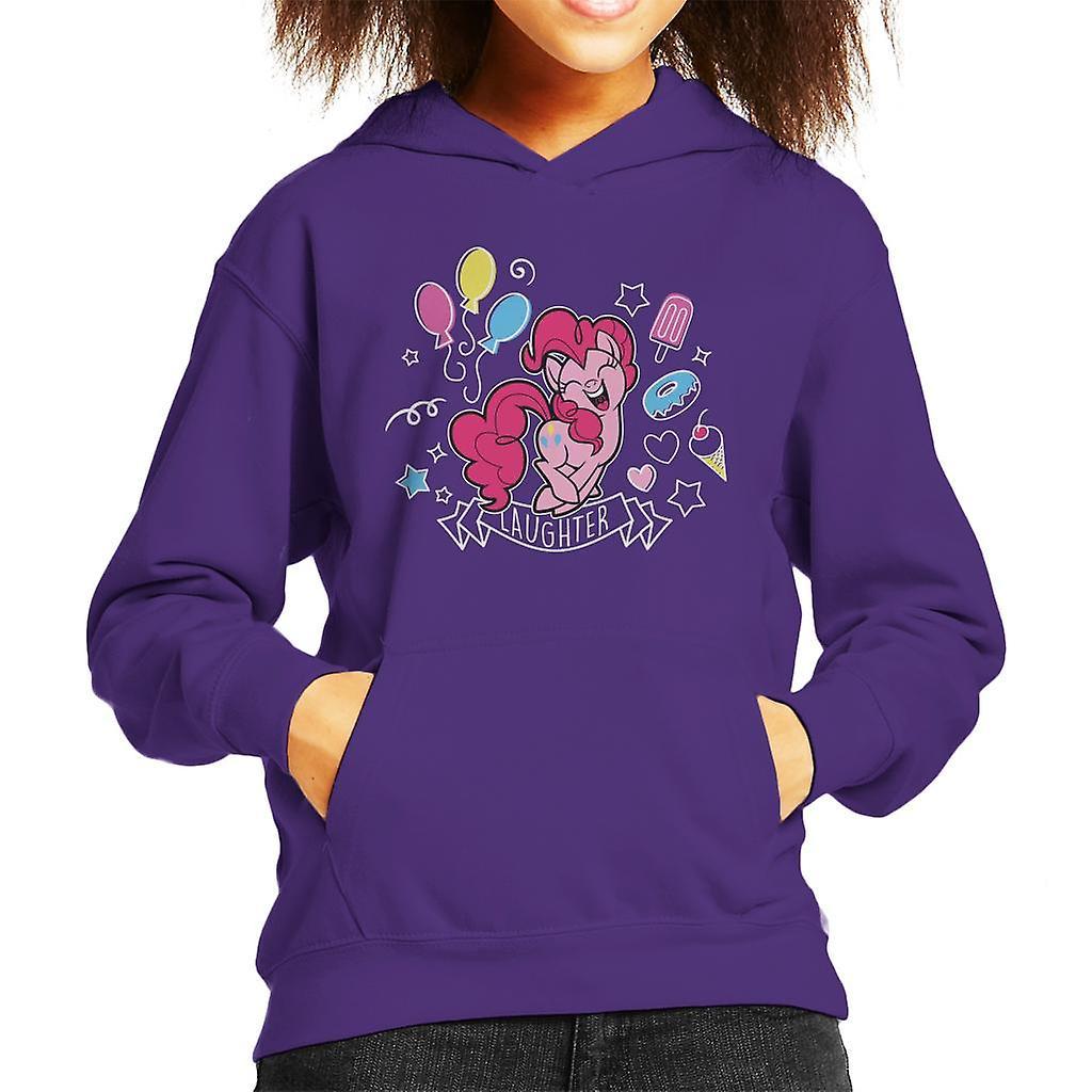 My Little Pony Pinkie Pie Full Of Laughter Kid's Hooded Sweatshirt Purple Large (9-11 yrs)